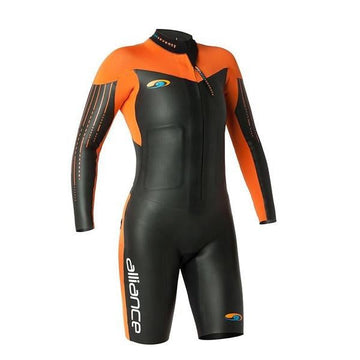 ZOGGS WOMENS ALLIANCE SWIMRUN WETSUIT - BLACK/ORANGE