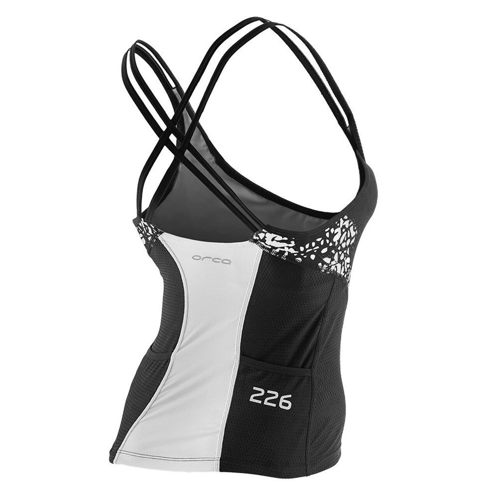 ORCA WOMENS 226 SINGLET 18/19 - BLACK/WHITE