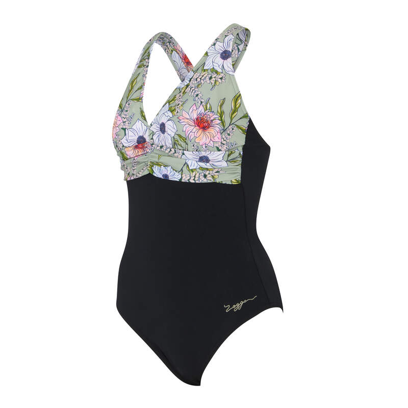 ZOGGS WOMENS FREESIA RUCH CROSSBACK E+