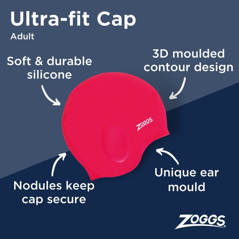 ZOGGS ULTRA FIT SILICONE CAP - PINK