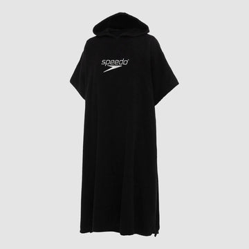 Adult Hooded Towel Speedo - Black White