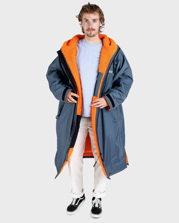 Dryrobe® ADVANCE UNISEX LONG SLEEVE - DARK GREY/ ORANGE