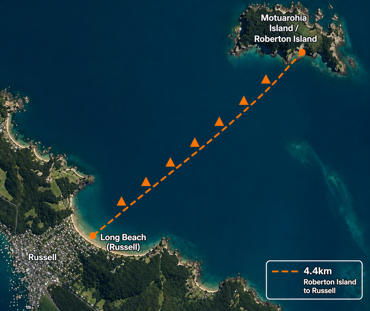 Roberton Island Hop 4.4km