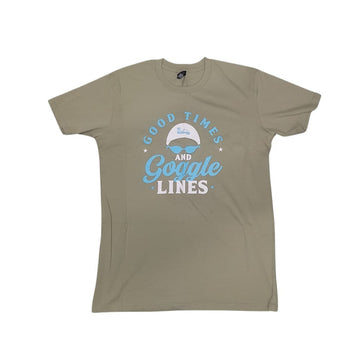 MENS T-SHIRT GOOD TIMES AND GOGGLE LINES