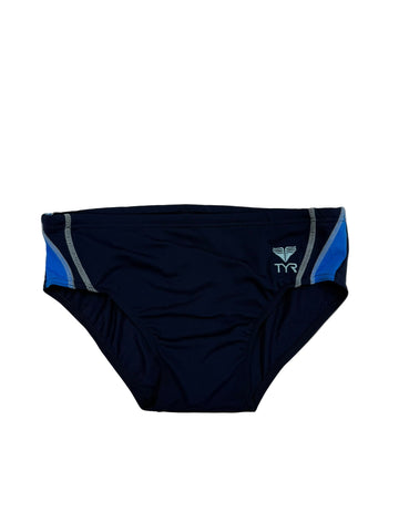 TYR BOYS  CURVE WIDE SIDE RACER BRIEF- NAVY