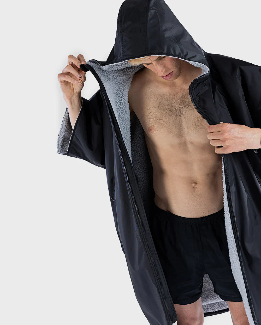 Dryrobe® ADVANCE UNISEX SHORT SLEEVE - BLACK/GREY
