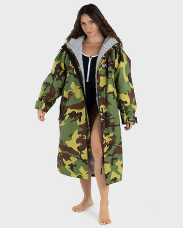 Dryrobe® ADVANCE UNISEX LONG SLEEVE - CAMO/GREY