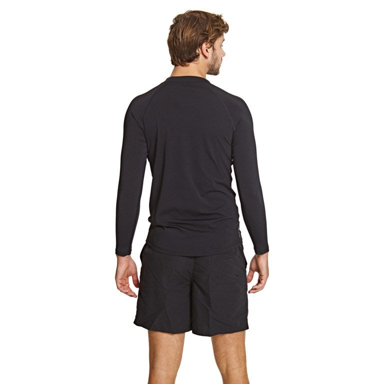 ZOGGS MENS JACKSON LONG SLEEVE SUN TOP - BLACK